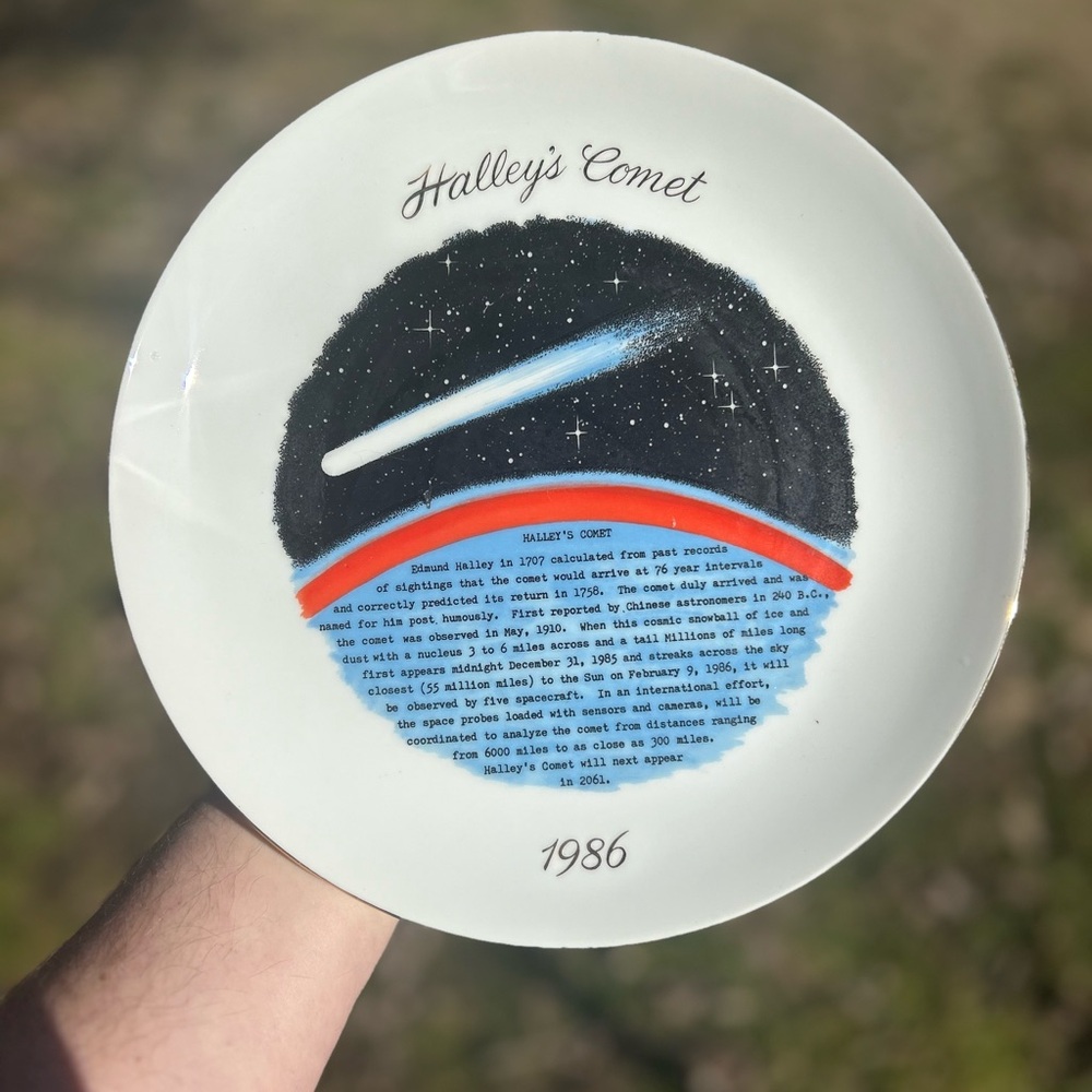 2 Halley's Comet Decorative Plate